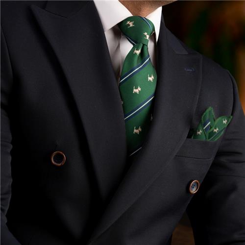 ست کراوات Emerald Scottie / تریر سبز