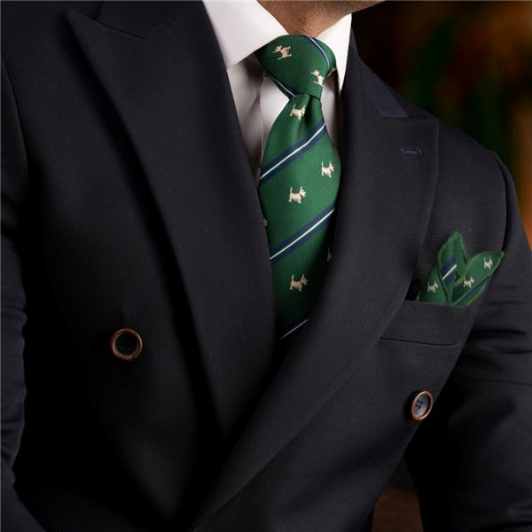 ست کراوات Emerald Scottie / تریر سبز